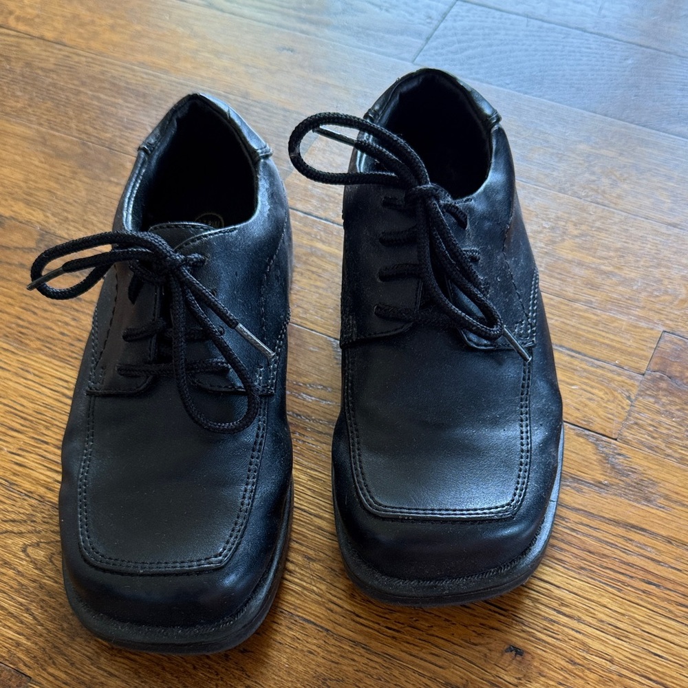 SmartFit Black Kids Dress Shoes toddler boys 11.5 W
